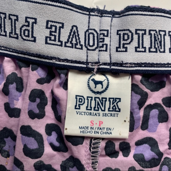 Leopard Print PINK PJ SHORTS VICTORIAS SECRET - Picture 7 of 16